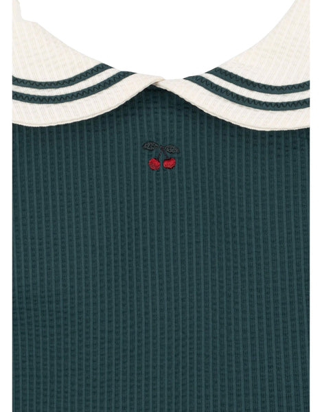 Costume intero verde e panna per neonata e bambina Konges slojd KS105068 SEA MOSS 
