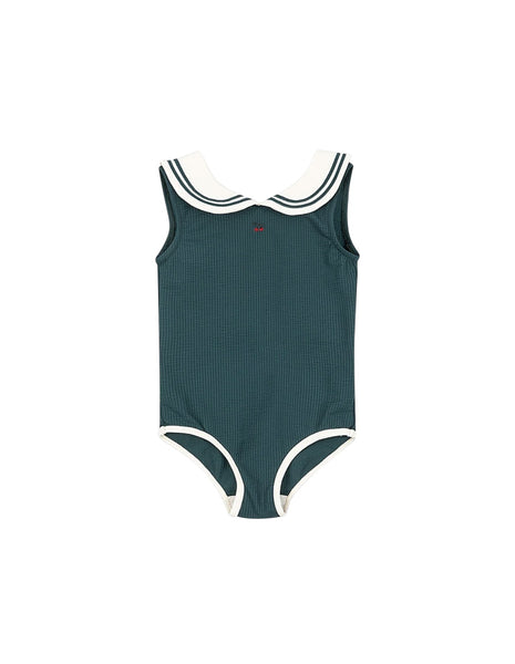 Costume intero verde e panna per neonata e bambina Konges slojd KS105068 SEA MOSS 