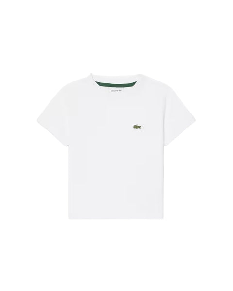 T-shirt bianca con logo per bambino Lacoste 847025 W8L 