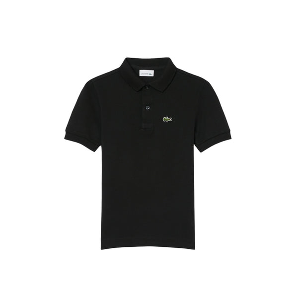 Polo nera con logo per bambino Lacoste 947354 K96 