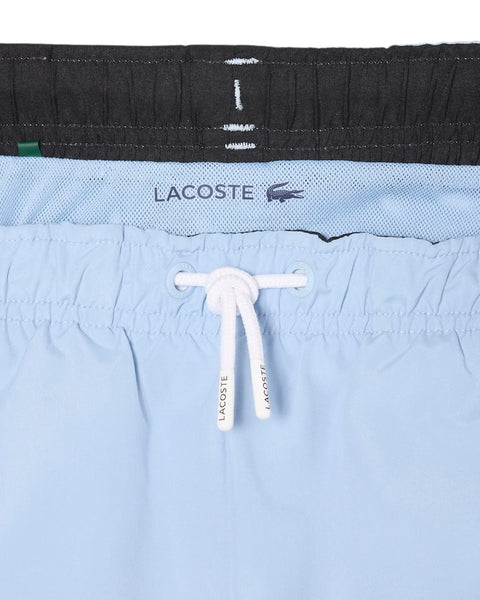 Shorts mare celeste con logo per bambino Lacoste 947462 UJD 