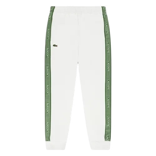 Pantalone in felpa bianco con logo per bambino Lacoste 947579 70V 