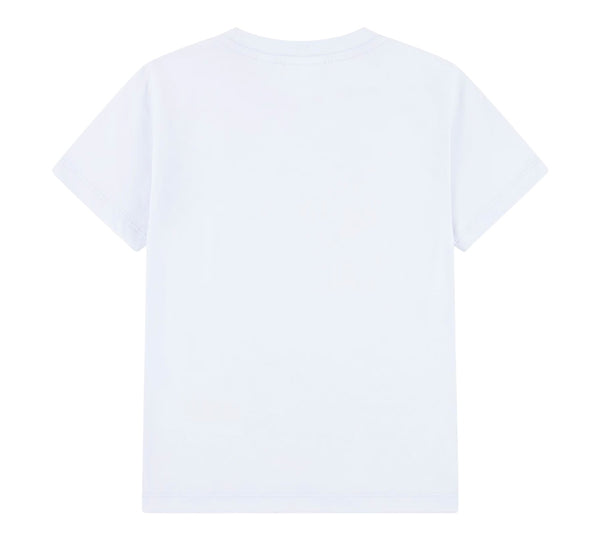 T-shirt bianca con stampa per bambino Lacoste 947583 W8L 