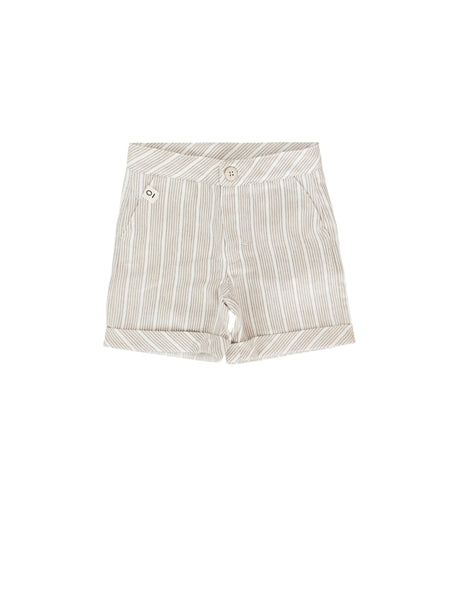 Bermuda panna a righe ecrù per neonato Maperò M33262 RIGA ECRU 