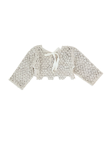 Maglia lavorata beige per neonata Maperò M33330 SABBIA 