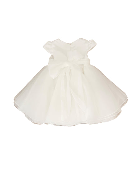 Abito latte con fiocco per neonata Maperò PC05227 PANNA 