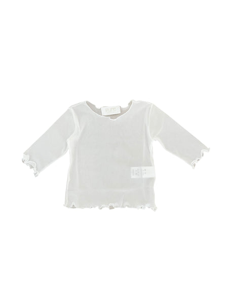 T-shirt bianca in tulle per neonata e bambina Maperò PC05900 PANNA 