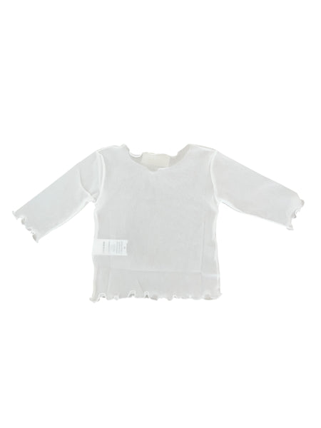 T-shirt bianca in tulle per neonata e bambina Maperò PC05900 PANNA 
