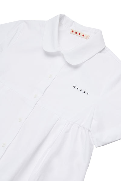 Camicia bianca con logo per bambina Marni M01741 0M100 