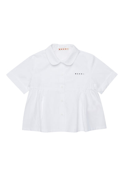Camicia bianca con logo per bambina Marni M01741 0M100 