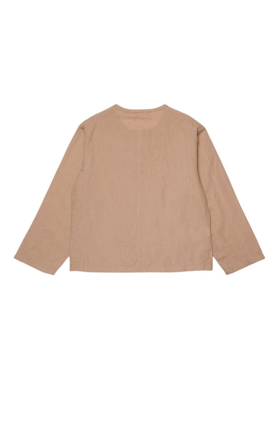 Camicia sabbia con logo ricamato per bamnbini Marni M01793 0M718 