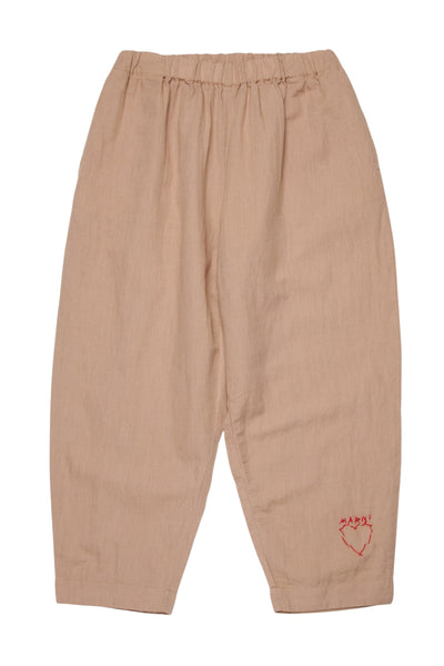 Pantalone sabbia con logo ricamato per bambini Marni M01794 0M718 