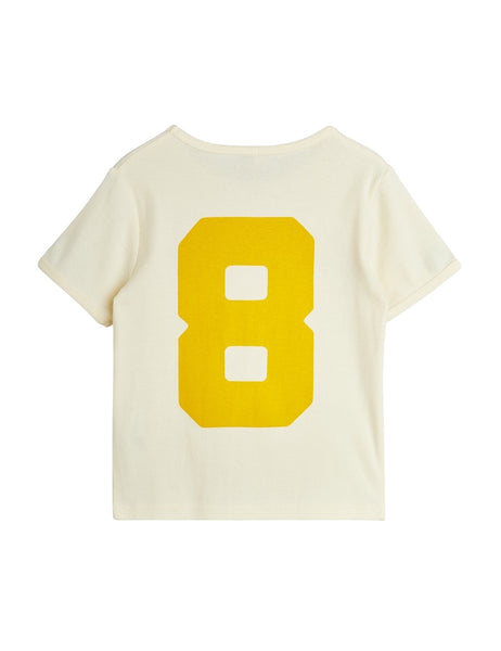 T-shirt panna con righe colorate per neonati e bambini Mini Rodini 2622011611 OFFWHITE 
