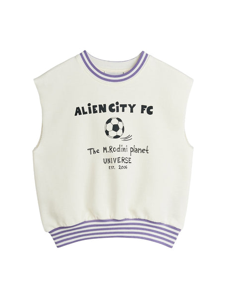 Felpa senza maniche con stampa per neonati e bambini Mini Rodini 2622011811 OFFWHITE 