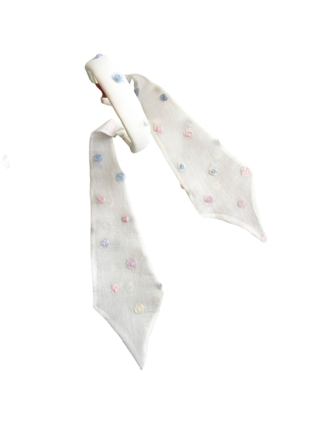 Cerchio con ricami applicati e fiocco per bambina Miss Grant MG1639 PAGLIA 