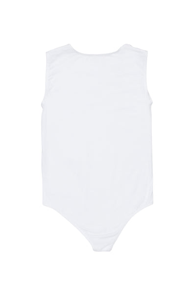 Body bianco con logo per bambina MM6 Maison Margiela M60809 M6100 