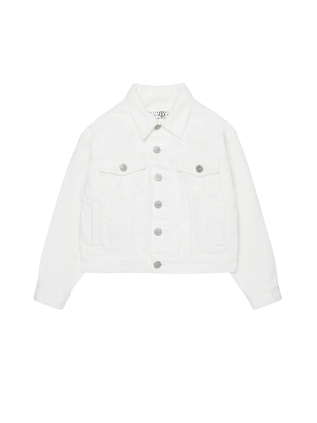 Giacca in denim bianca per bambini MM6 Maison Margiela M60922 M6101 
