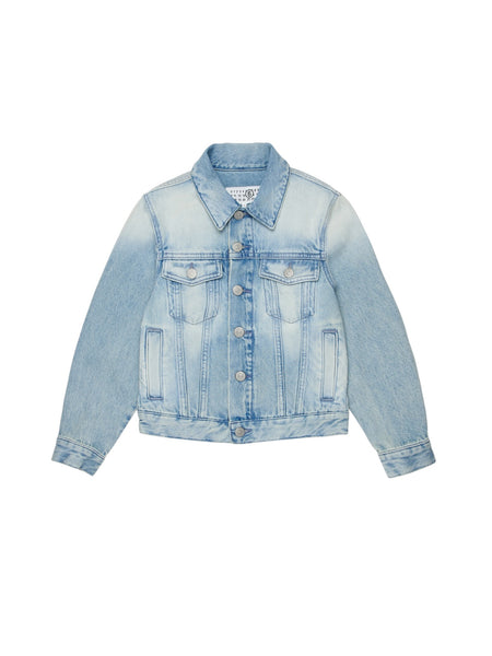 Giacca in denim blu per bambini MM6 Maison Margiela M60924 M601 