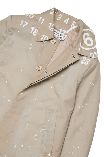 Trench beige con logo per bambini MM6 Maison Margiela M60928 M6709 