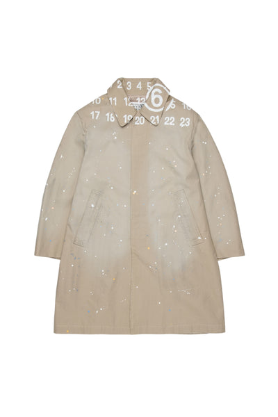 Trench beige con logo per bambini MM6 Maison Margiela M60928 M6709 