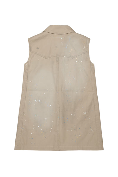 Gilet beige con logo per bambini MM6 Maison Margiela M60929 M6709 