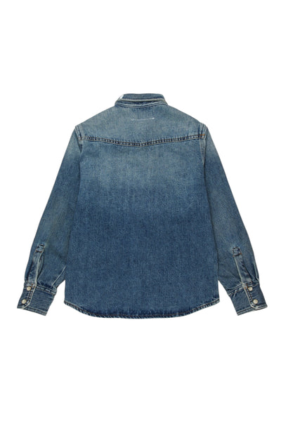 Camicia in denim con logo per bambini MM6 Maison Margiela M60950 M601 