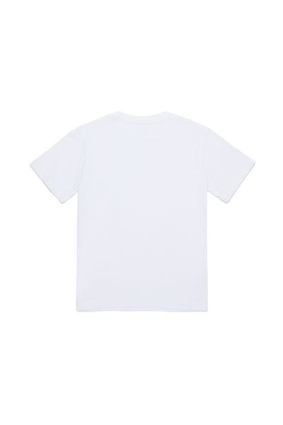 T-shirt bianca con logo per bambini MM6 Maison Margiela M61022 M6100 