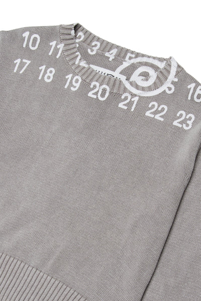 Maglia grigia con logo per bambini MM6 Maison Margiela M61027 M6907 
