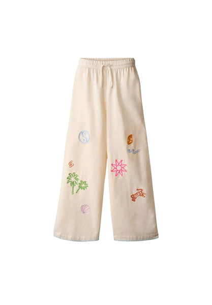 Pantaloni bianchi con ricami per bamina Molo ALFIE 5602 