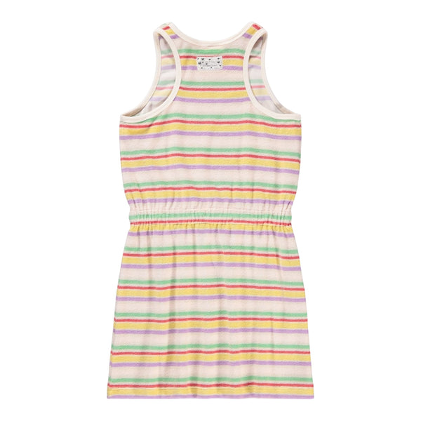 Abito in spugna a righe multicolor per bambina Molo CHERISH 9489 