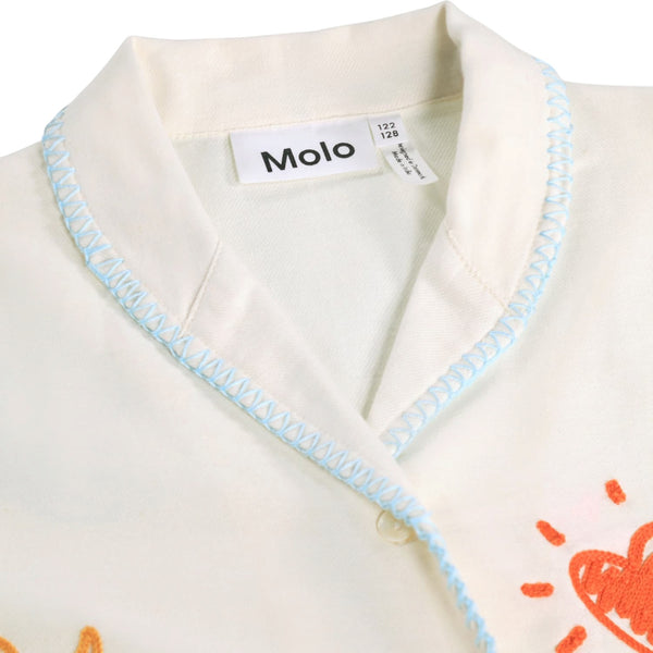Camicia bianca con ricami per bambina Molo ROSALLE 5602 