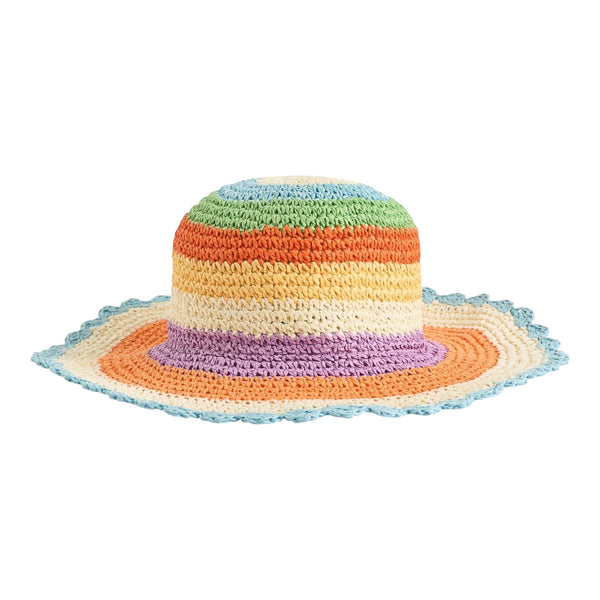 Cappello di paglia multicolor per bambina Molo SCALLOP STRAW 9525 