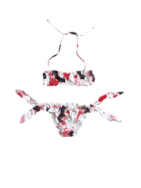 Bikini con stampa all over per neonata e bambina Mousse kids LKCF130 BASSET 