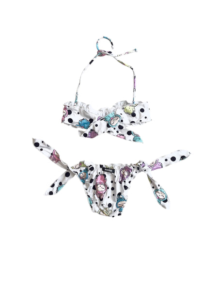 Bikini con stampa all over per neonata e bambina Mousse kids LKCF190 BABEFUR 