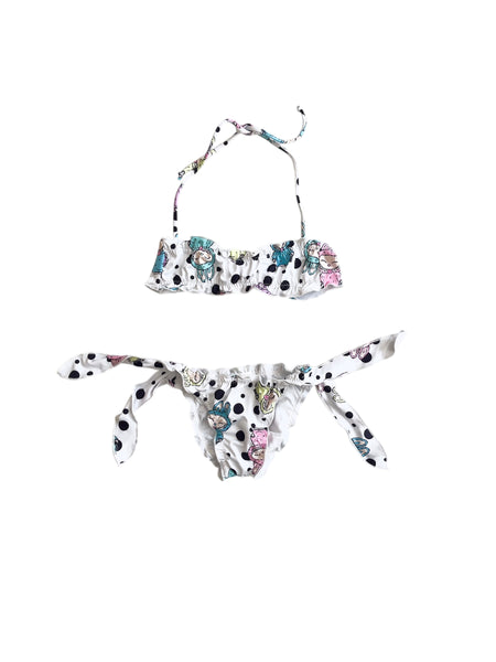 Bikini con stampa all over per neonata e bambina Mousse kids LKCF190 BABEFUR 