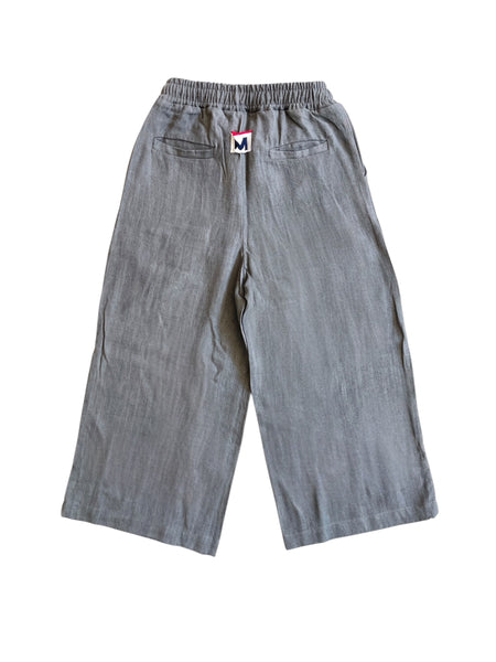 Pantalone grigio wide-leg con logo per bambina Msgm S6MSJUPA038 102 