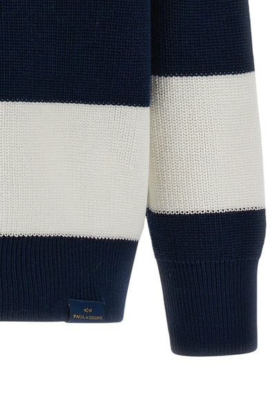 Maglia a righe bianche e blu  per bambino Paul & Shark WUW001-LHE85 86611 