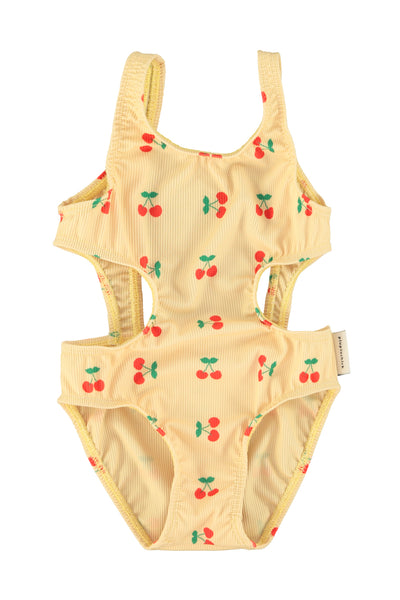 Trikini giallo con stampa all over per neonata e bambina Piupiuchick SS26.BNH2605 YELLOW 