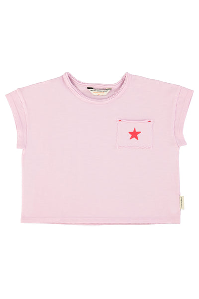 T-shirt lilla con stampe per neonata e bambina Piupiuchick SS26.JRS2615D LILAC 