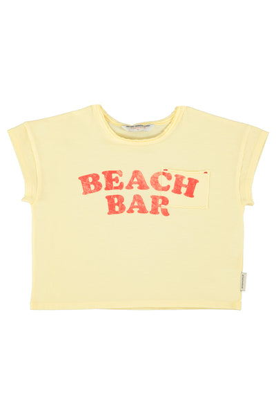 T-shirt gialla con stampa per neonati e bambini Piupiuchick SS26.JRS2615 YELLOW 