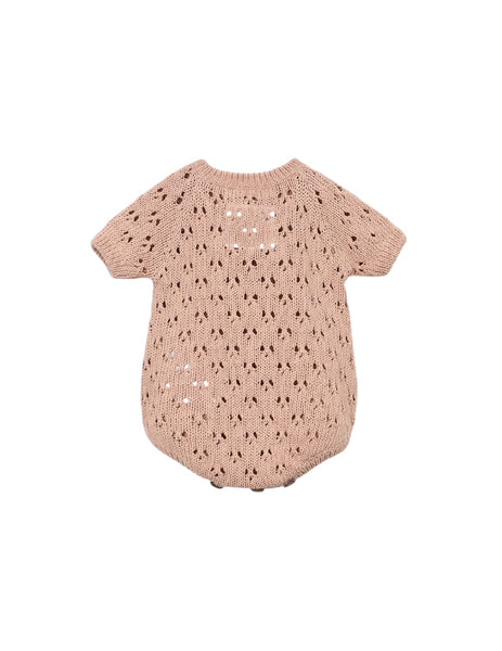 Tutina rosa in maglia lavorata per neonata Play up 0AS11508 P4147 