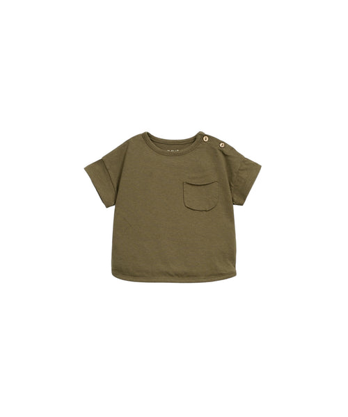 T-shirt verde militare con taschino per neonato Play up 1AS10900 P7217 