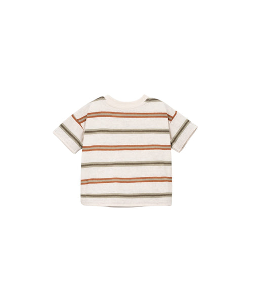T-shirt ecrù in maglia  a righe multicolor per neonato Play up 1AS11052 R360G 