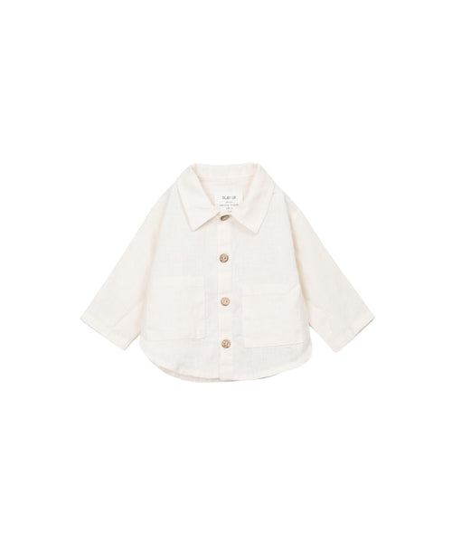Camicia panna in lino per neonato Play up 1AS11251 P0088 