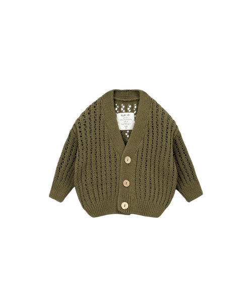 Cardigan verdone in maglia lavorata per neonato Play up 1AS11401 P7217 