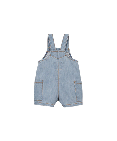 Salopette in denim blu chiaro per neonato Play up 1AS11504 D001 