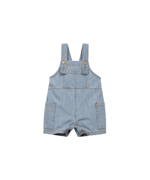 Salopette in denim blu chiaro per neonato Play up 1AS11504 D001 
