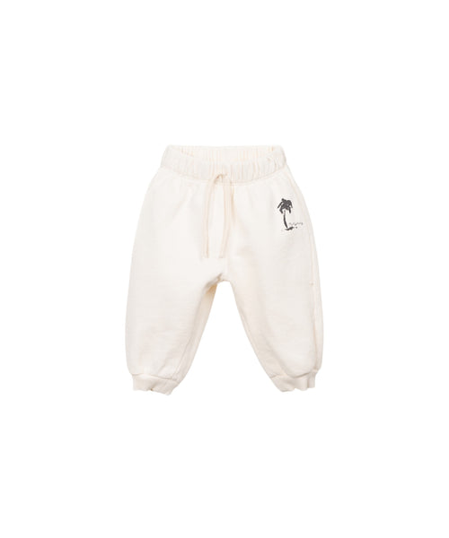 Pantalone in felpa panna con stampa per neonato Play up 1AS11602 P0088 