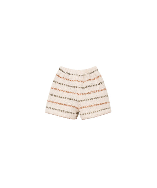 Shorts in maglia beige con righe per neonato Play up 1AS11705 R367G 