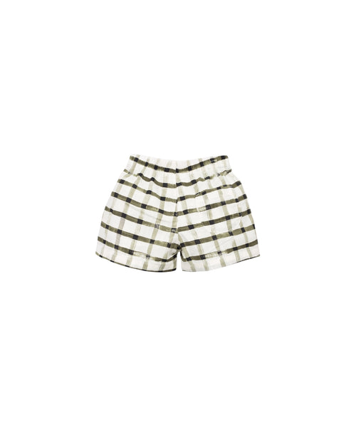 Shorts beige a scacchi per neonato Play up 1AS11708 E773N 